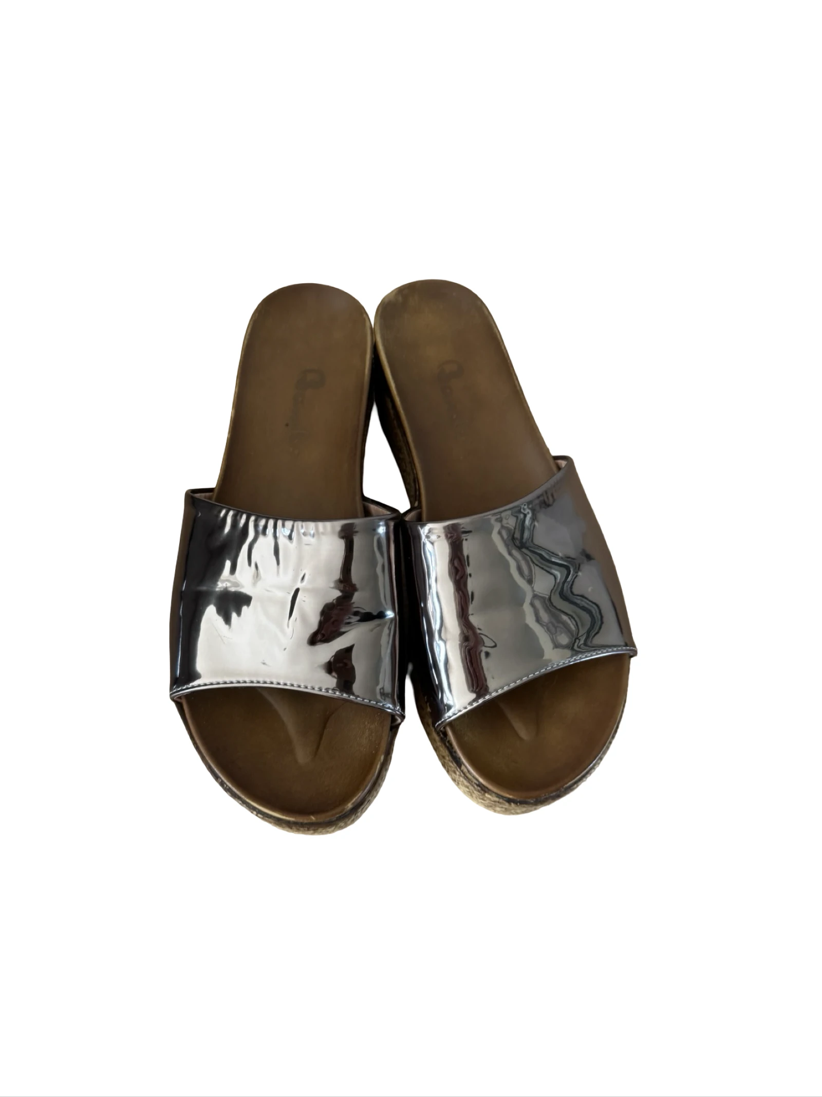 Bambi plateau slippers metallic taupe maat 37 – photo 3